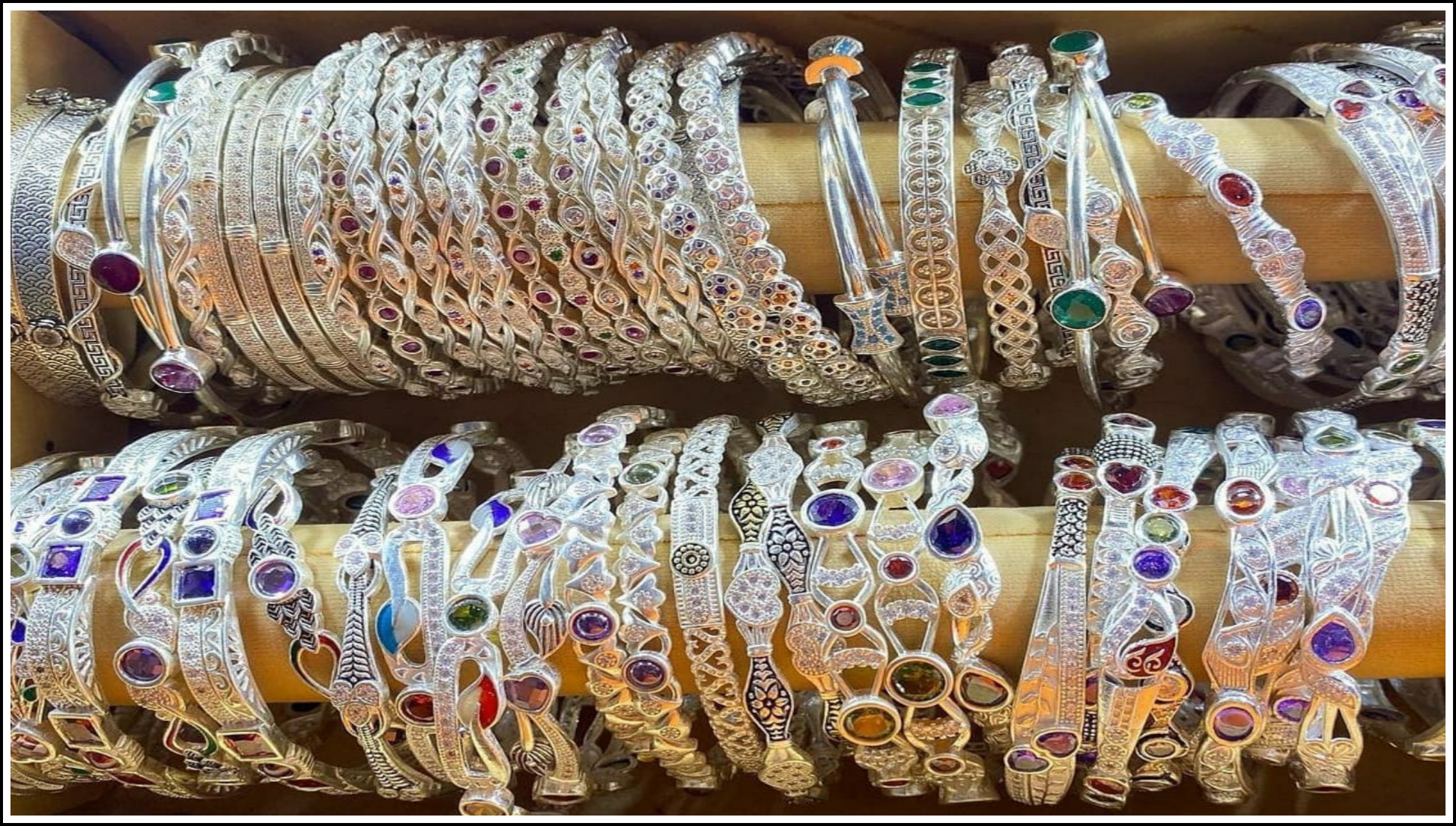 Elegant and shimmering Silver chandi Bracelet for Men