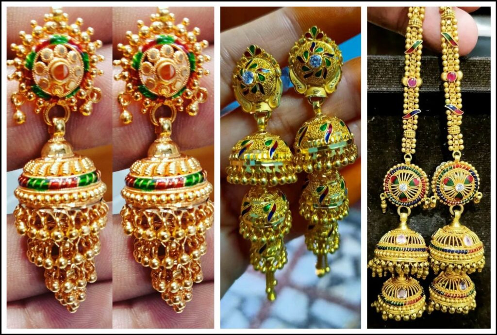 Gold Jhumka Design 2023 - सोने की झुमकी की नई डिजाइन

