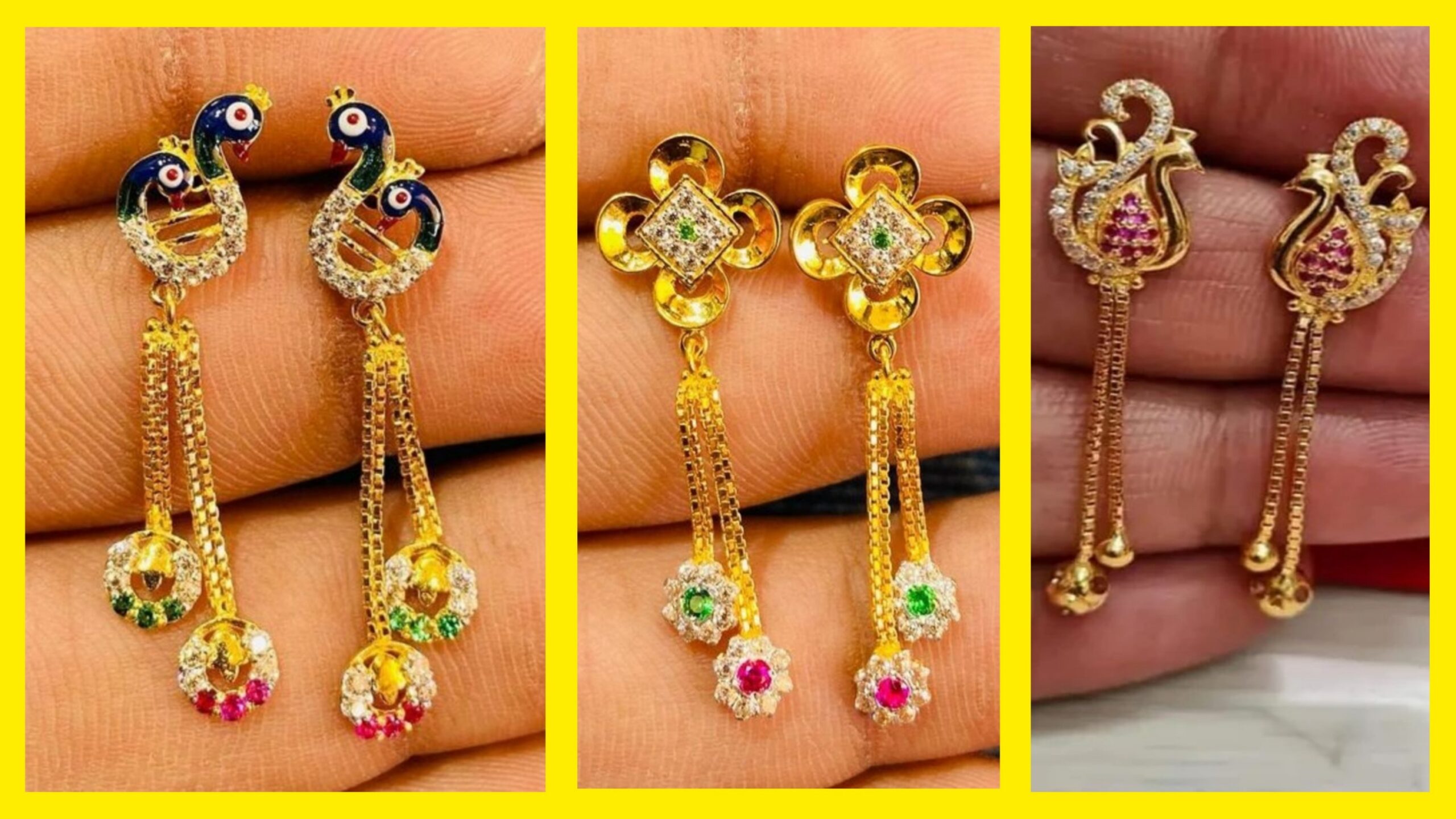 Deepika Padukone inspired Gold Finish Dangling Earrings with Pearls fo –  www.soosi.co.in